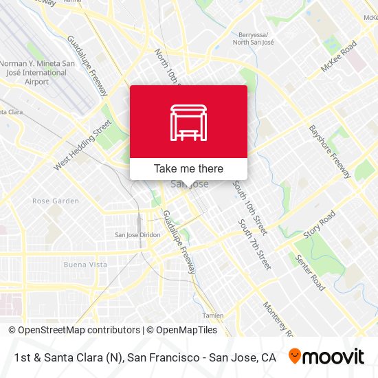 Mapa de 1st & Santa Clara (N)