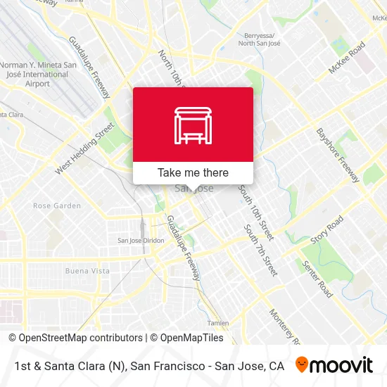 1st & Santa Clara (N) map