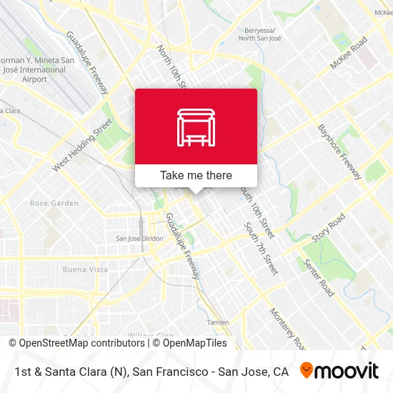 1st & Santa Clara (N) map