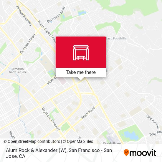 Alum Rock & Alexander (W) map