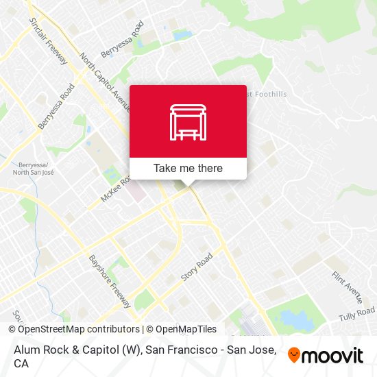 Alum Rock & Capitol (W) map