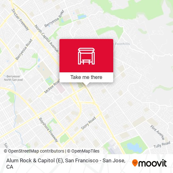 Alum Rock & Capitol (E) map