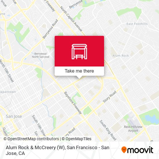 Alum Rock & McCreery (W) map