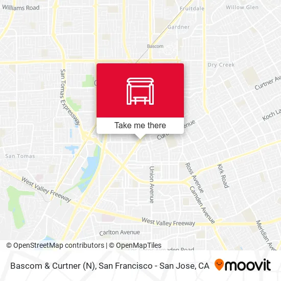 Bascom & Curtner (N) map