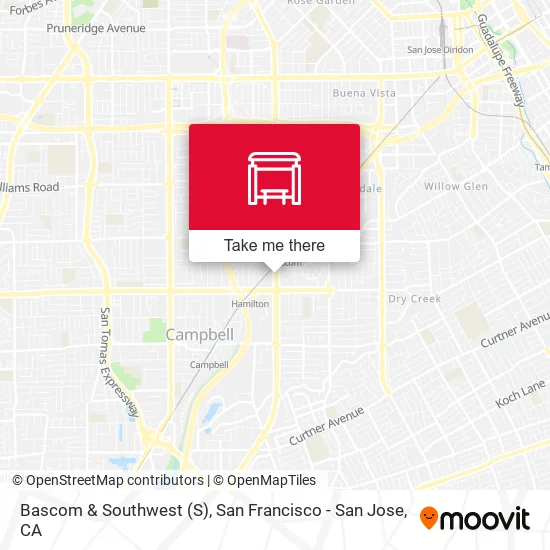 Bascom & Southwest map