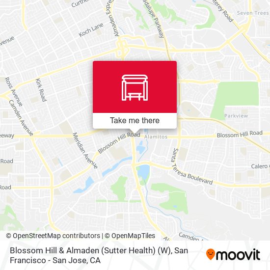 Mapa de Blossom Hill & Almaden (Sutter Health) (W)