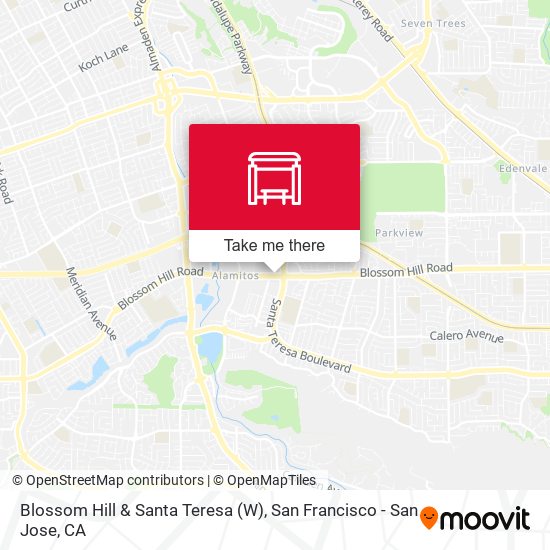 Blossom Hill & Santa Teresa (W) map