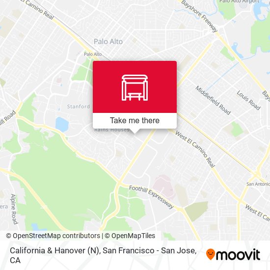 California & Hanover (N) map