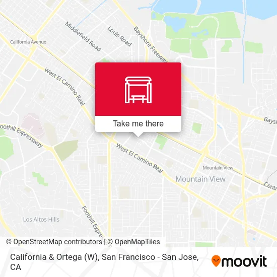 California & Ortega (W) map