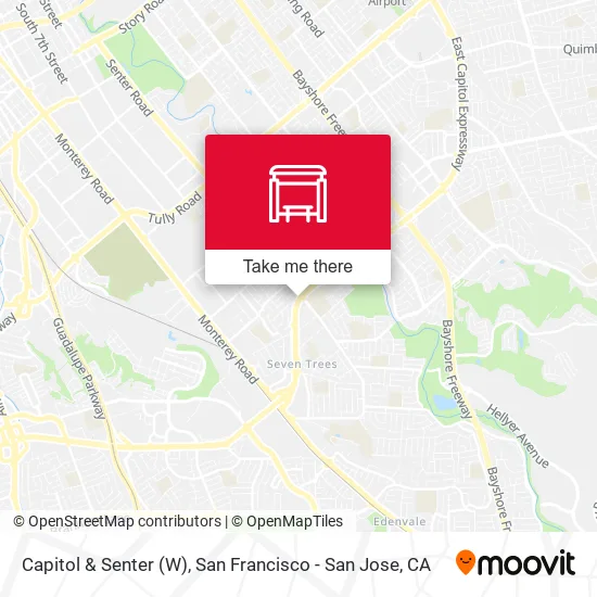 Capitol & Senter (W) map