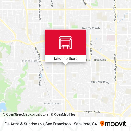 De Anza & Sunrise (N) map