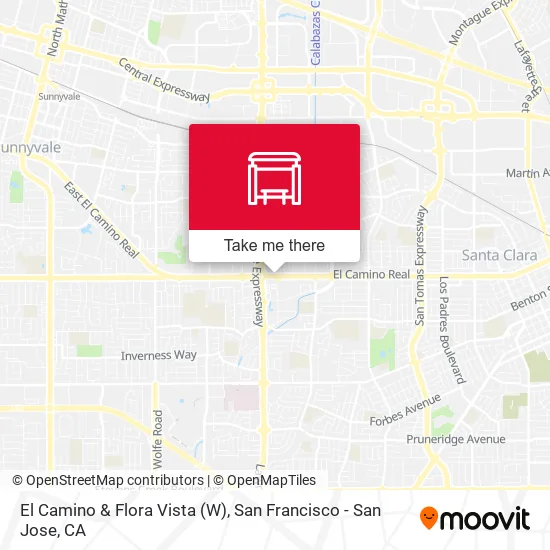 El Camino & Flora Vista (W) map