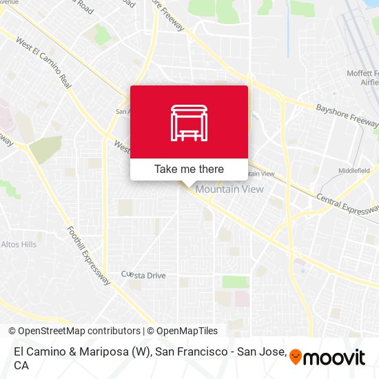 El Camino & Mariposa (W) map