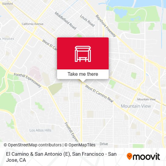 El Camino & San Antonio map