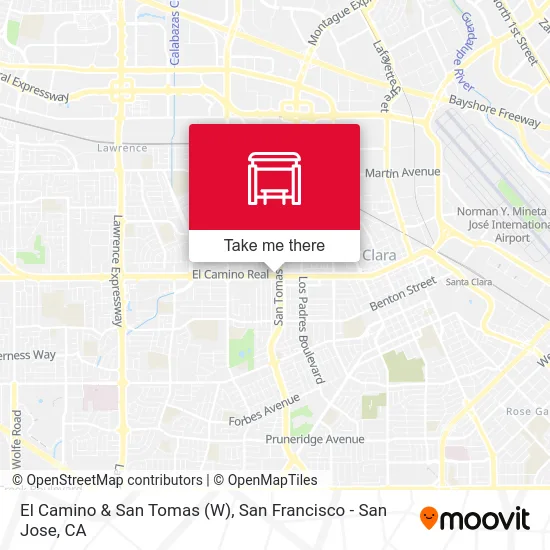 El Camino & San Tomas (W) map