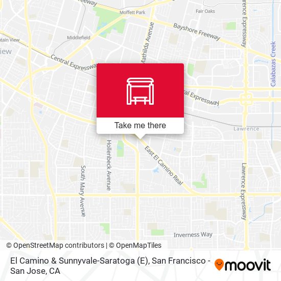 El Camino & Sunnyvale-Saratoga map