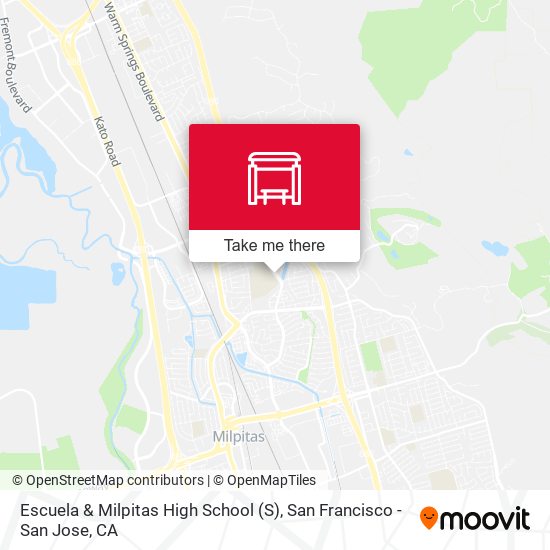 Escuela & Milpitas High School map