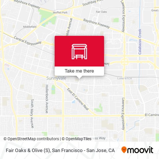 Fair Oaks & Olive (S) map