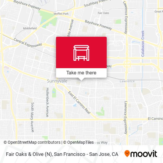 Fair Oaks & Olive (N) map