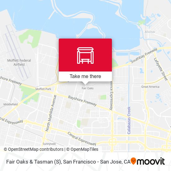 Fair Oaks & Tasman (S) map