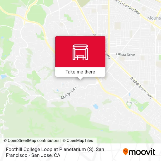 Foothill College Loop at Planetarium (S) map