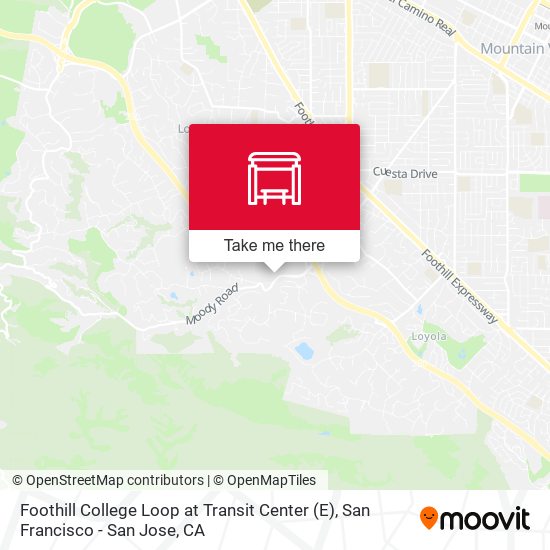 Mapa de Foothill College Loop at Transit Center (E)