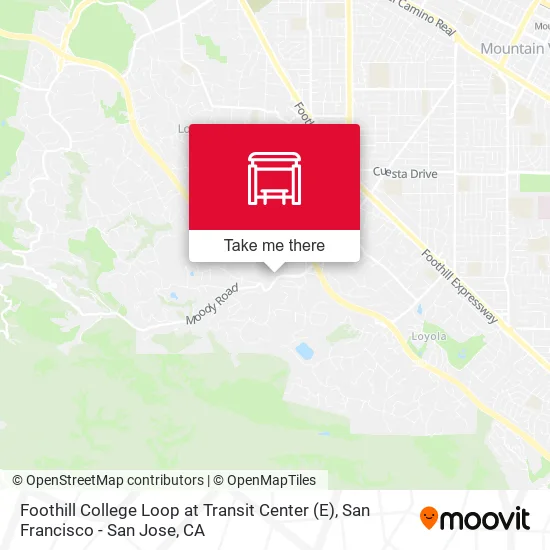 Foothill College Loop at Transit Center (E) map