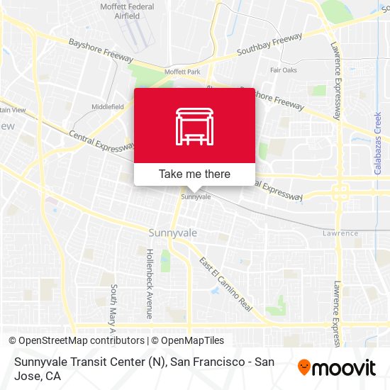 Mapa de Sunnyvale Transit Center (N)