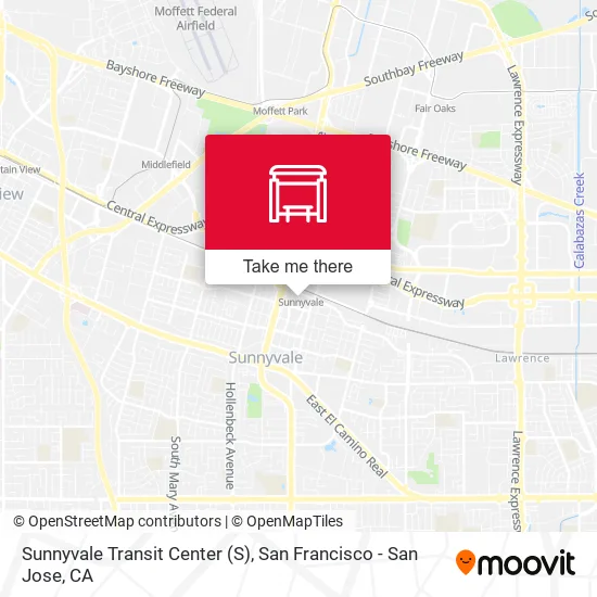 Sunnyvale Transit Center map