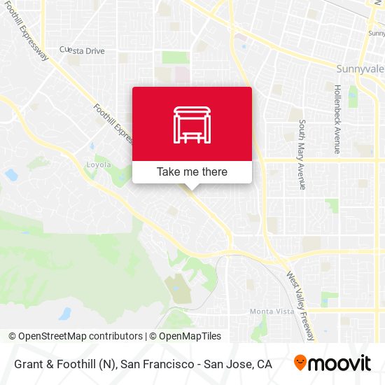 Grant & Foothill (N) map