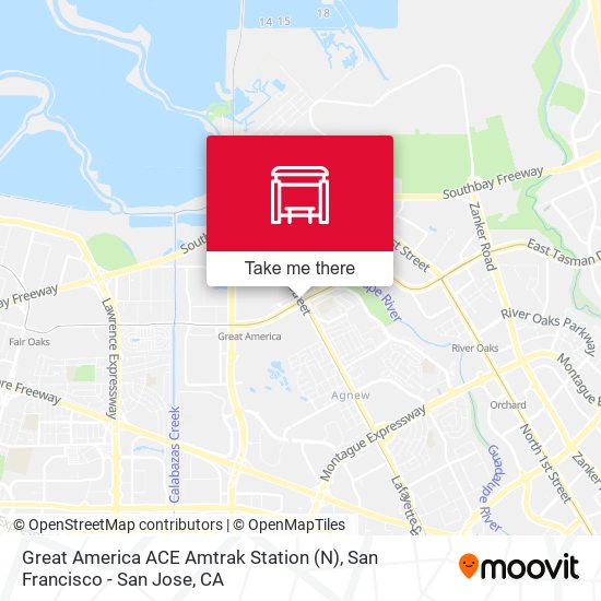 Great America ACE Amtrak Station (N) map