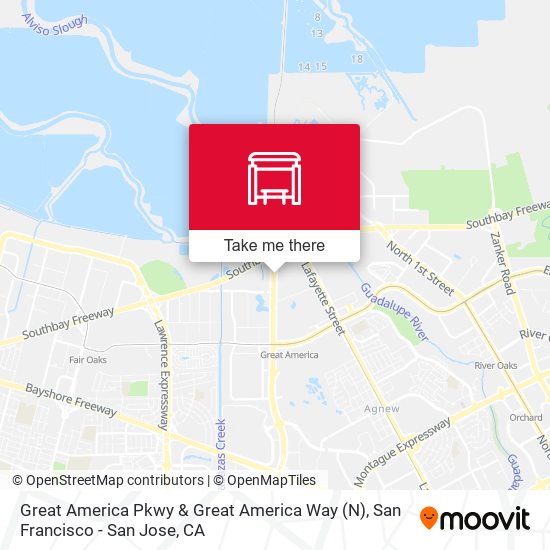 Mapa de Great America Pkwy & Great America Way (N)