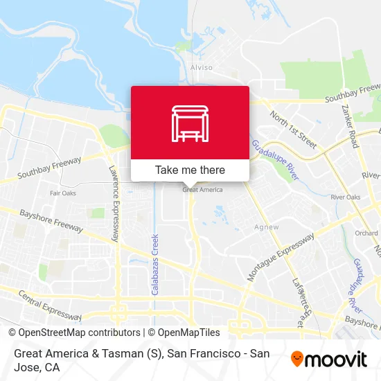 Great America & Tasman (S) map