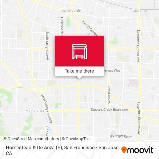 Mapa de Homestead & De Anza (E)