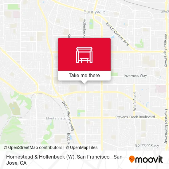 Homestead & Hollenbeck (W) map
