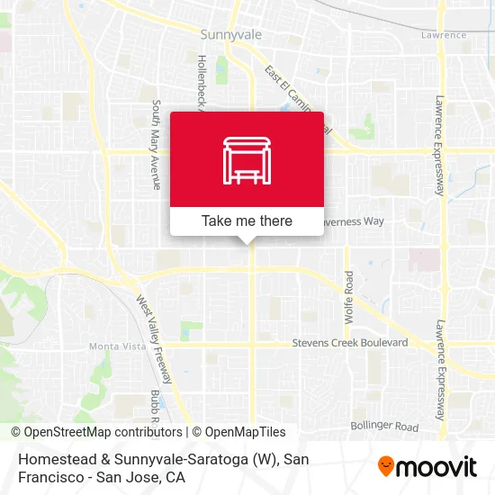 Mapa de Homestead & Sunnyvale-Saratoga (W)