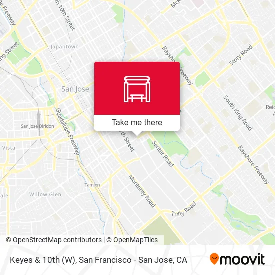 Keyes & 10th (W) map