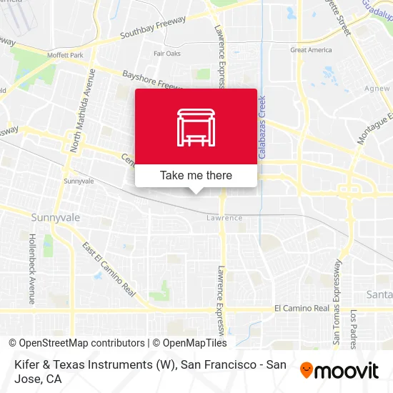 Kifer & Texas Instruments (W) map