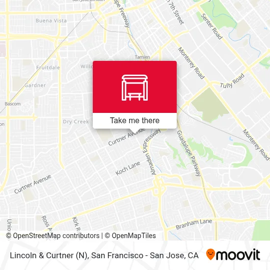 Lincoln & Curtner (N) map