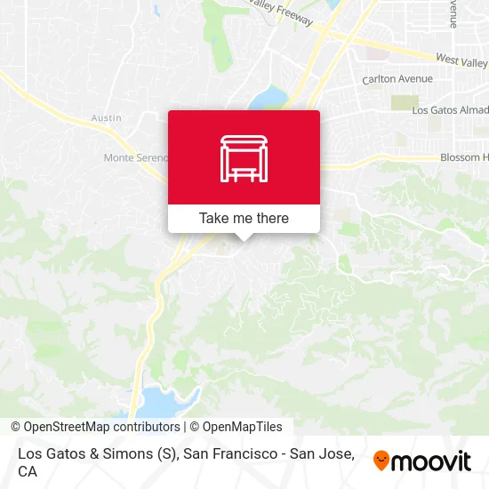 Los Gatos & Simons map