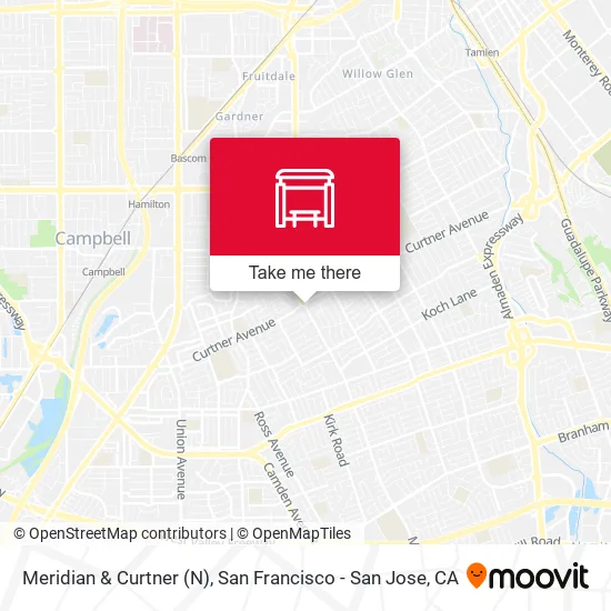 Mapa de Meridian & Curtner (N)