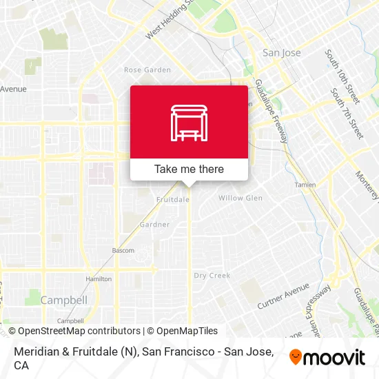 Meridian & Fruitdale (N) map