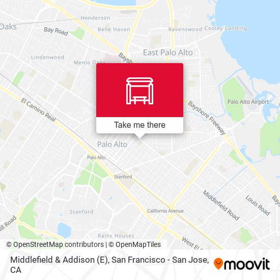 Middlefield & Addison (E) map