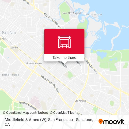 Middlefield & Ames (W) map