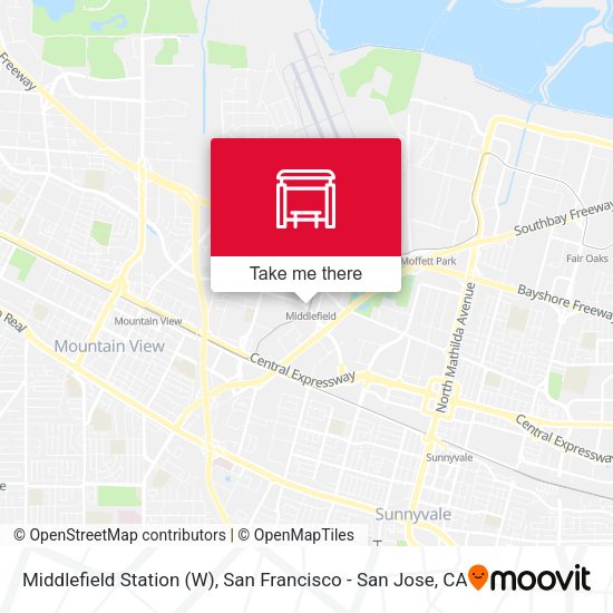 Middlefield Station (W) map