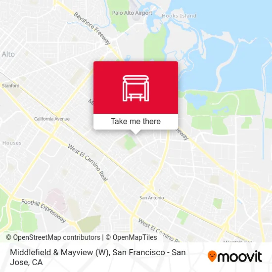 Middlefield & Mayview (W) map