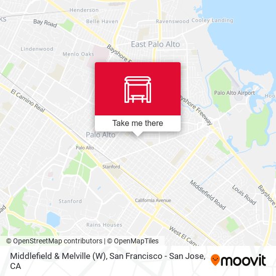 Middlefield & Melville (W) map