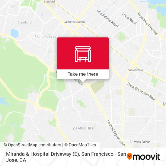 Miranda & Hospital Driveway (E) map