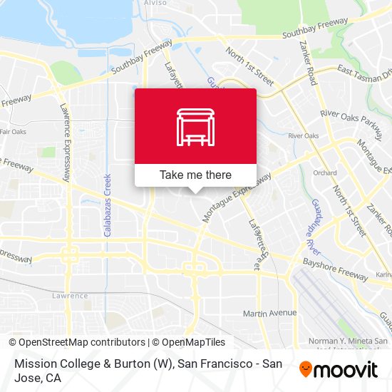 Mission College & Burton (W) map