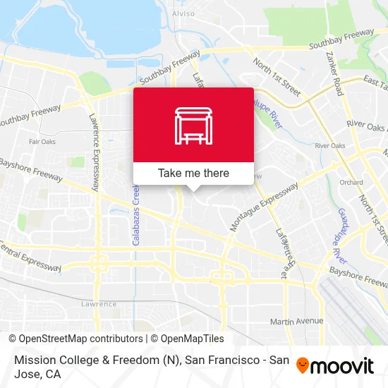 Mission College & Freedom (N) map